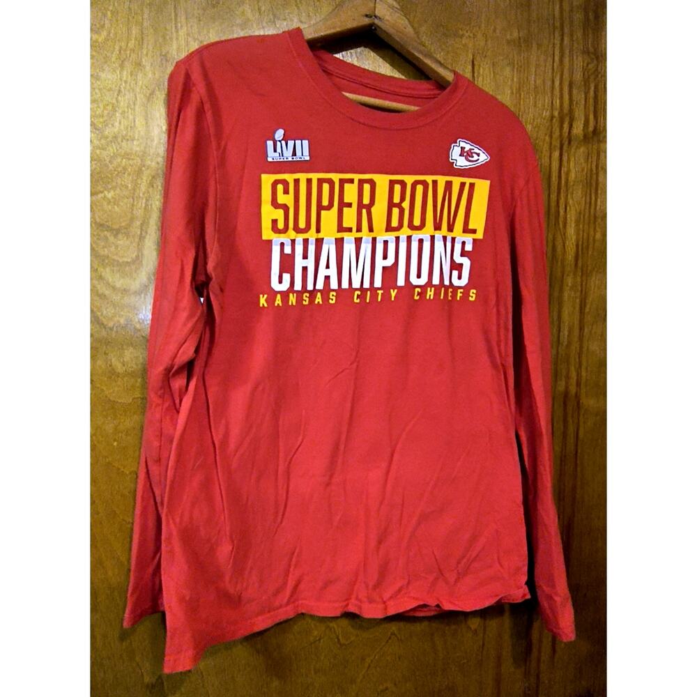 1893. Kansas City Chiefs Long Sleeve Tee Shirt Fanatics Cotton Size Medium